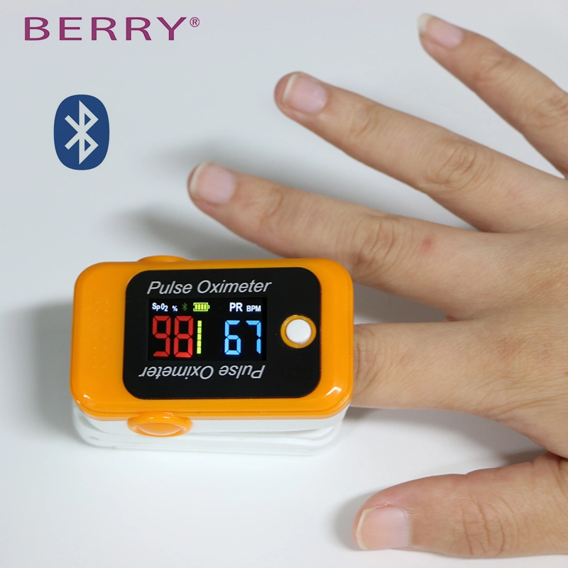 Bluetooth Pulse Oximeter Bm1000c with Portable Medical Digital LED Fingertip SpO2 Pulse Oximetry Oximeter Ce and FDA