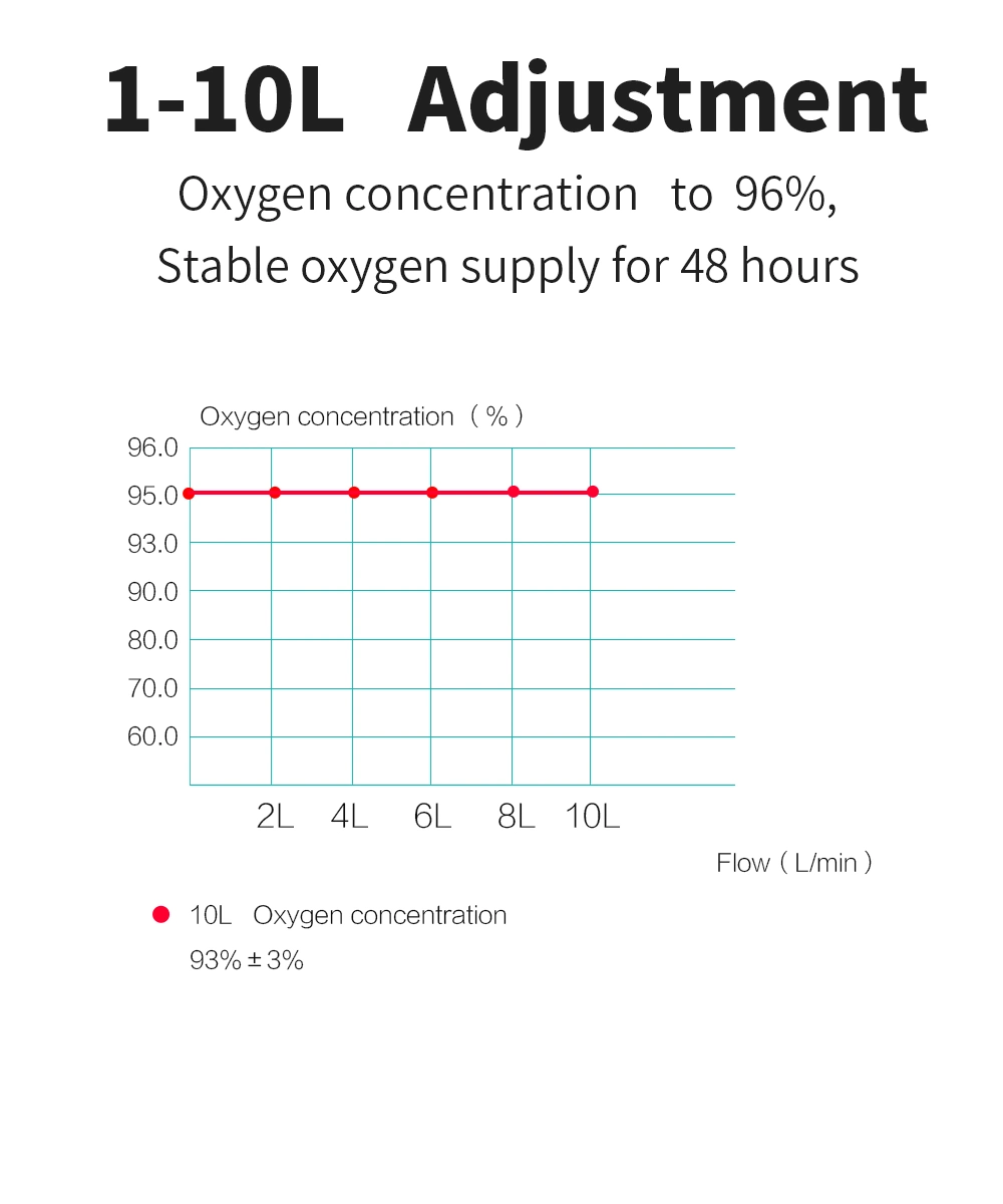 10L Oxygen Concentrator with Nebulizer and Remote Control 95% Purity 220V/110V 50Hz/60Hz