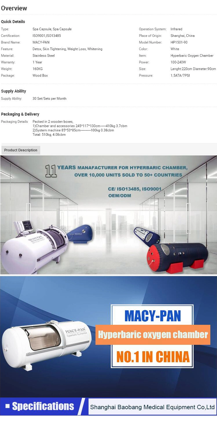 Oxygen Therapy Equipment for Hyperbaric Oxygen Concentrators for Healthcare