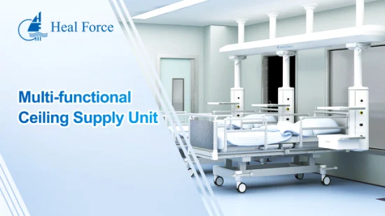 Heal Force Hot Sales Medical Unit Operating Room Operation Gas Equipment Ceiling Mounting Adjustable Double Arm Surgical Pendant for Hospital