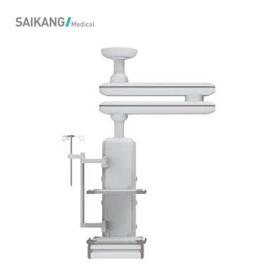 Sk-PT003 Saikang Hospital Operating ICU Romm Furniture Aluminum Double Arms Medical Bridge Ceiling Pendant